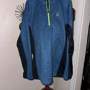 Spider Bandit XXL Half Zip, Gorgeous Tweed Blue, Knit Polyester Very Nice